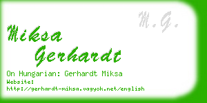 miksa gerhardt business card